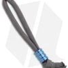 Gray Precision Standard Ti R3 Grooved Titanium Bead Lanyard Pull (Polished Blue)