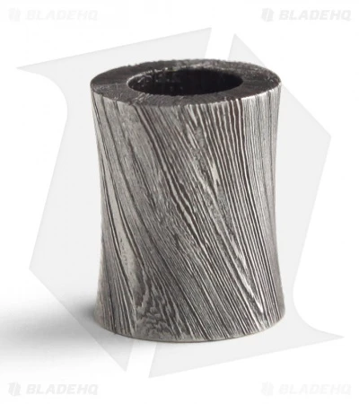 Tallen Concave Damascus Bead W/ OD Green Paracord Lanyard - Image 2