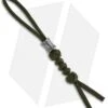 Tallen Concave Damascus Bead W/ OD Green Paracord Lanyard