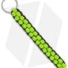 Lime Green & Black 550 Paracord Lanyard Keychain Boondoggle W/ Split Ring