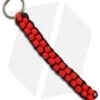 Red & Black 550 Paracord Lanyard Keychain Boondoggle W/ Split Ring