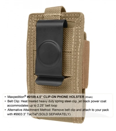 Maxpedition 4.5" Clip-On Phone Holster Black Pouch 0109B - Image 2