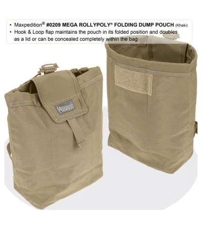 Maxpedition Mega RollyPoly Folding Dump Pouch Khaki 0209K - Image 2