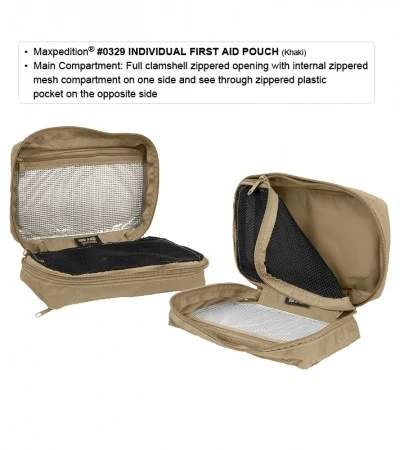 Maxpedition Individual First Aid Pouch Black Bag 0329B - Image 3