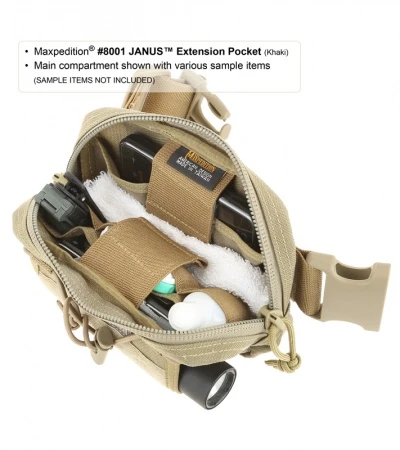 Maxpedition Janus Extension Pocket Khaki Pouch 8001K - Image 3