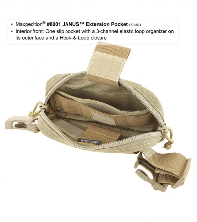Maxpedition Janus Extension Pocket OD Green Pouch 8001G - Image 2