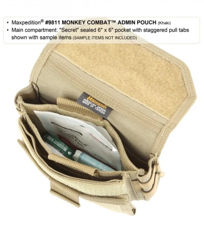 Maxpedition Monkey Combat Admin Pouch Khaki Bag Pouch 9811K - Image 4