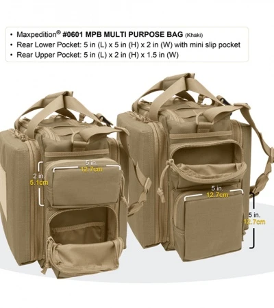 Maxpedition Multi-Purpose Bag Black Tactical Shoulder Range Bag 0601B - Image 3