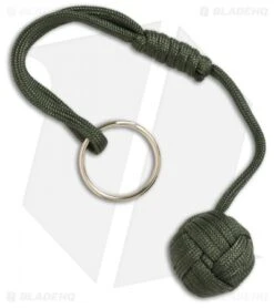 Monkeyz Fist Green Paracord Lanyard Knot (Small 3/4" Ball)