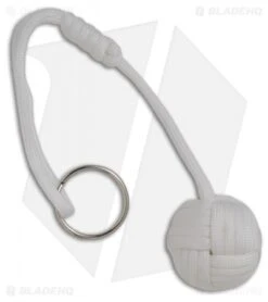Monkeyz Fist White Paracord Lanyard Knot (Large 1-1/4" Ball)