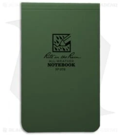 Rite In The Rain Top Bound Memo 3.25" X 5.25" All-Weather Notebook (Green) #978