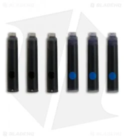 Replacement Schrade Fountain Pen Ink Cartridge (Black & Blue)