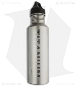 Vargo Titanium Water Bottle 22 Oz (650 Ml) Black Cap