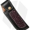 Venture 7.5" V114D Leather Fixed Blade Belt Sheath Black W/Purple Overlay