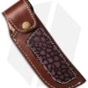 Venture 7.5" V114C Leather Fixed Blade Belt Sheath Brown W/Purple Overlay